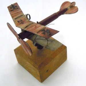 1980.5826 Model Plane, Trench Art, WWI