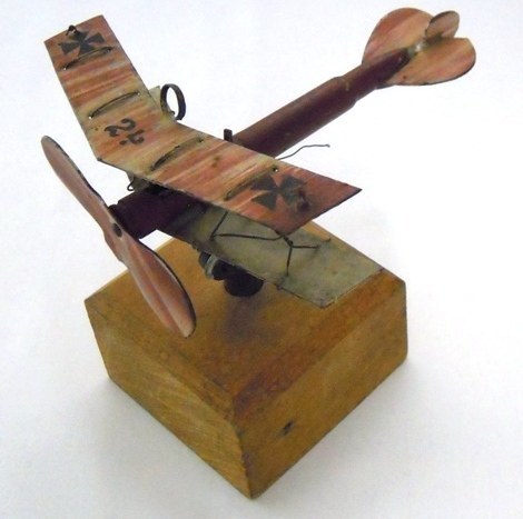1980.5826 Model Plane, Trench Art, WWI