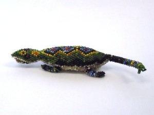 1987.1207.3 Beaded Lizard, Trench Art, WWI
