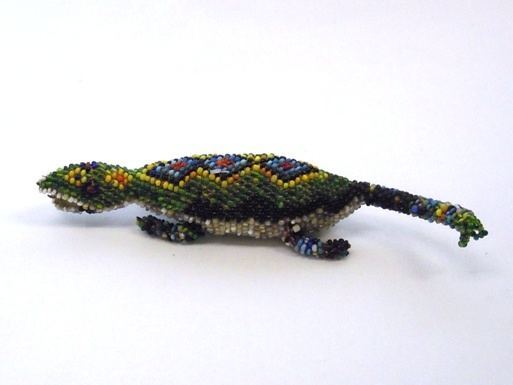 1987.1207.3 Beaded Lizard, Trench Art, WWI