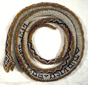 1992.677 Beaded Snake, Trench Art, WWI